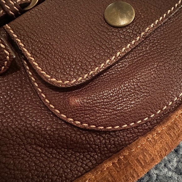 Fendi leather and suede brown handbag - Picture 9 of 9